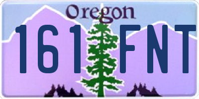 OR license plate 161FNT