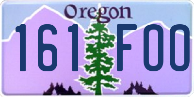 OR license plate 161FOO