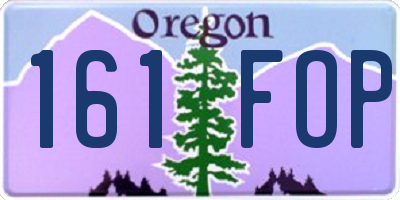 OR license plate 161FOP