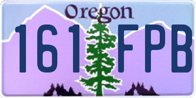 OR license plate 161FPB