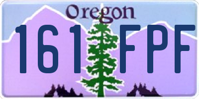 OR license plate 161FPF