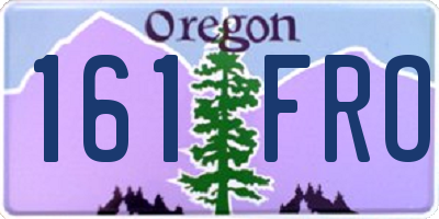OR license plate 161FRO