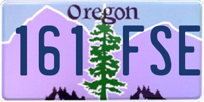 OR license plate 161FSE