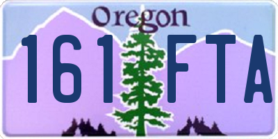 OR license plate 161FTA