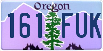 OR license plate 161FUK