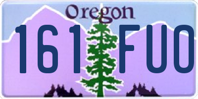 OR license plate 161FUO