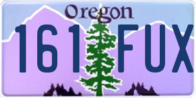 OR license plate 161FUX