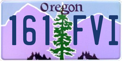 OR license plate 161FVI