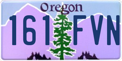 OR license plate 161FVN