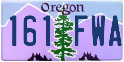 OR license plate 161FWA