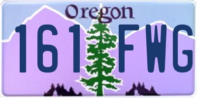 OR license plate 161FWG