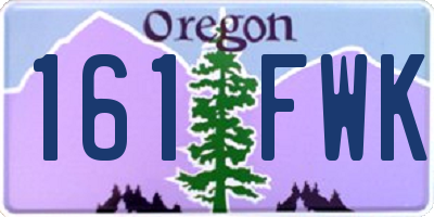 OR license plate 161FWK