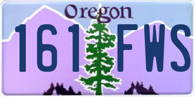 OR license plate 161FWS