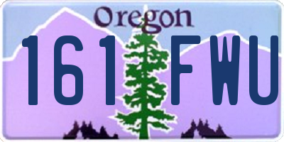 OR license plate 161FWU