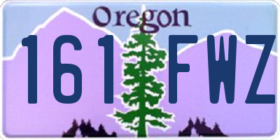 OR license plate 161FWZ