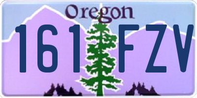 OR license plate 161FZV