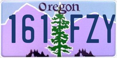 OR license plate 161FZY