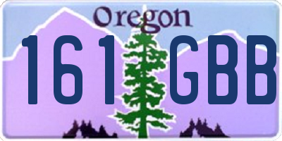 OR license plate 161GBB