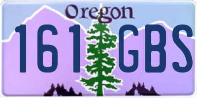OR license plate 161GBS