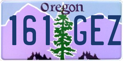 OR license plate 161GEZ