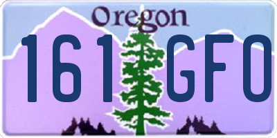 OR license plate 161GFO
