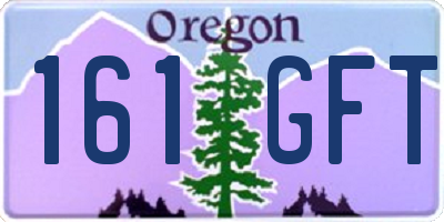 OR license plate 161GFT