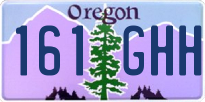 OR license plate 161GHH