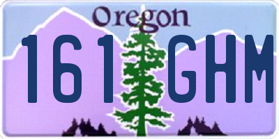 OR license plate 161GHM