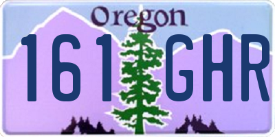 OR license plate 161GHR