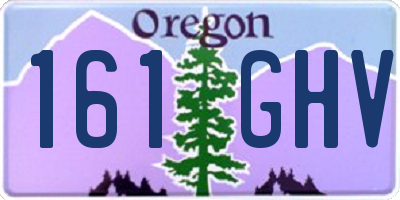 OR license plate 161GHV