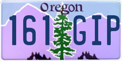 OR license plate 161GIP
