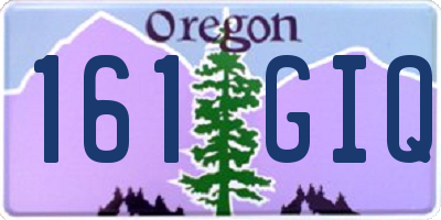 OR license plate 161GIQ