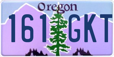 OR license plate 161GKT