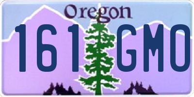 OR license plate 161GMO