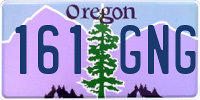 OR license plate 161GNG