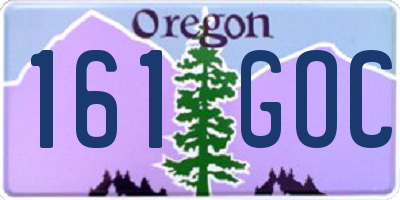 OR license plate 161GOC