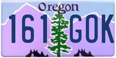 OR license plate 161GOK