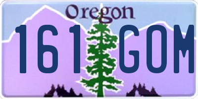 OR license plate 161GOM