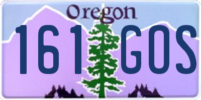 OR license plate 161GOS