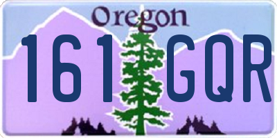 OR license plate 161GQR