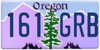 OR license plate 161GRB