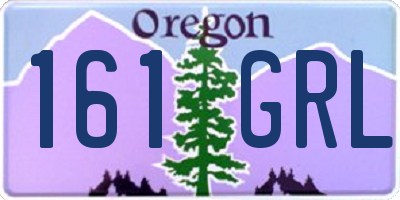 OR license plate 161GRL