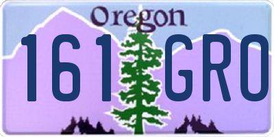 OR license plate 161GRO