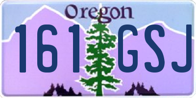 OR license plate 161GSJ