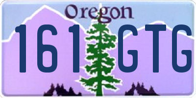 OR license plate 161GTG
