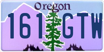 OR license plate 161GTW
