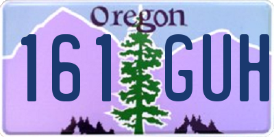 OR license plate 161GUH