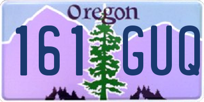OR license plate 161GUQ