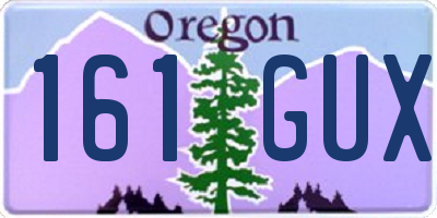 OR license plate 161GUX