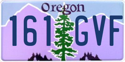 OR license plate 161GVF